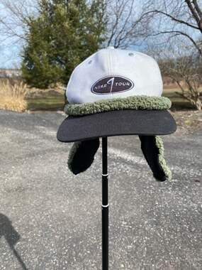 1/1 custom Nike Golf Tour Vintage hat fleece details with ear muffs